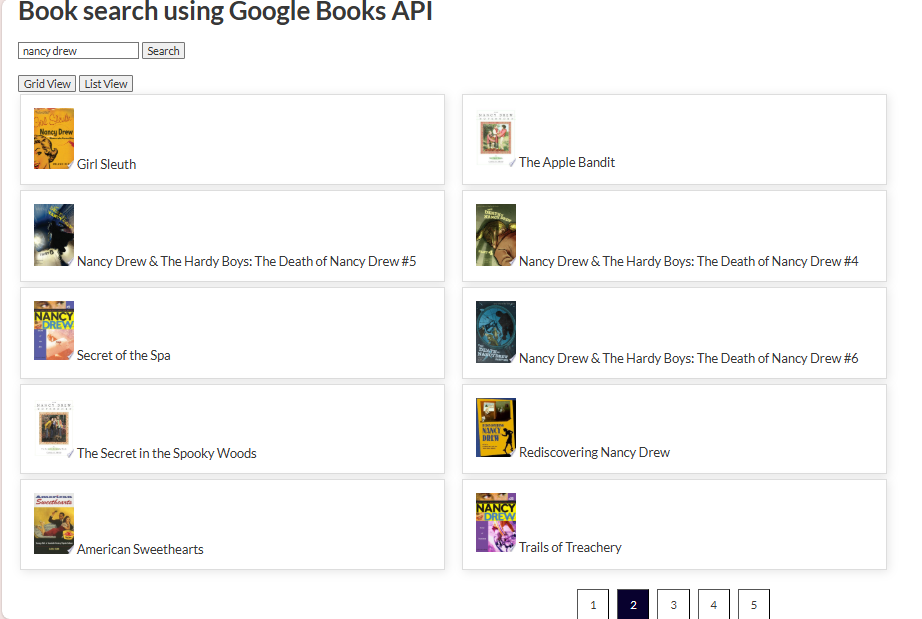 Book Search Screenshot
